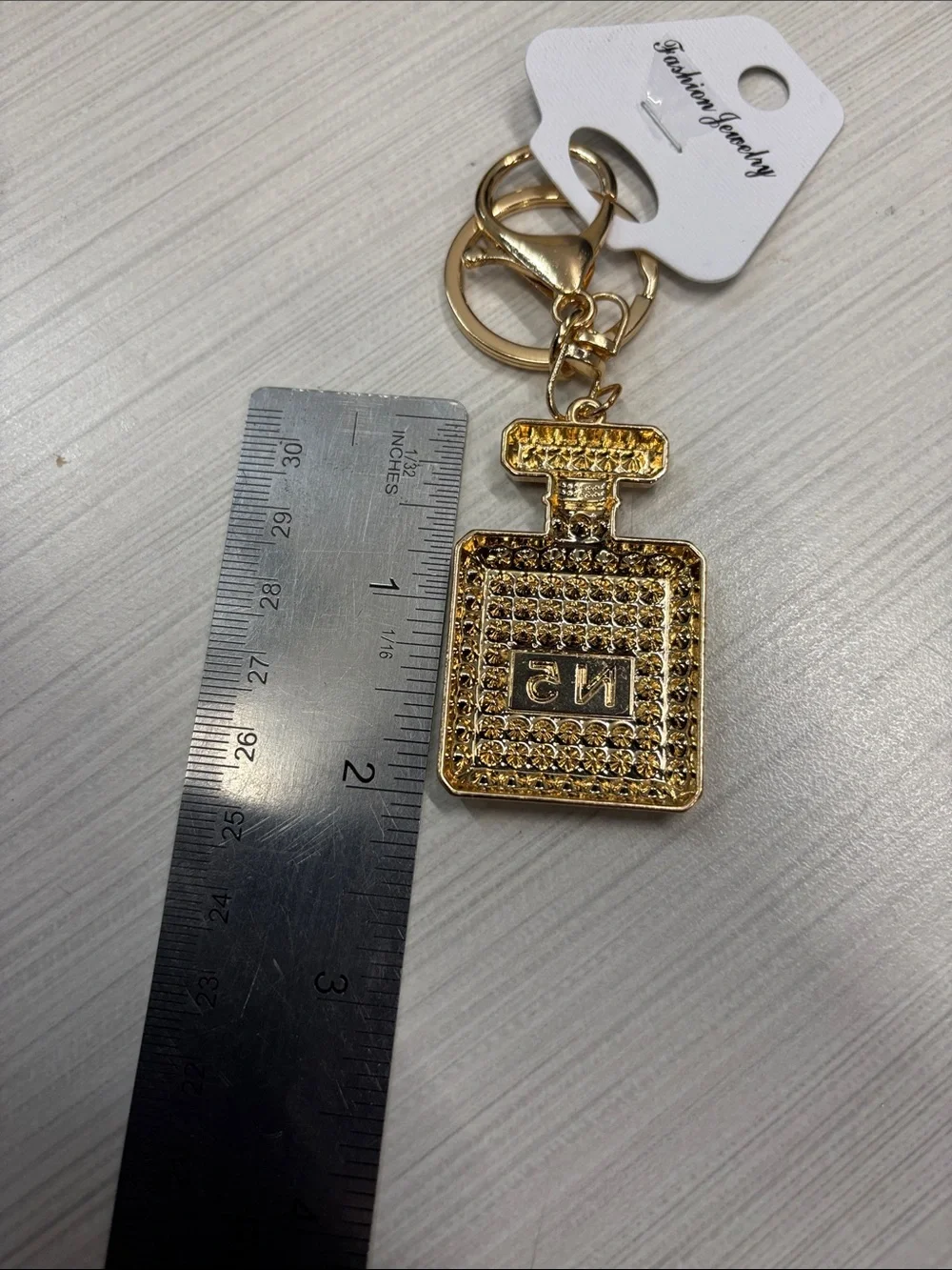 🎻Gold Crystal Bottle N5 Keychain - Fashion Jewelry